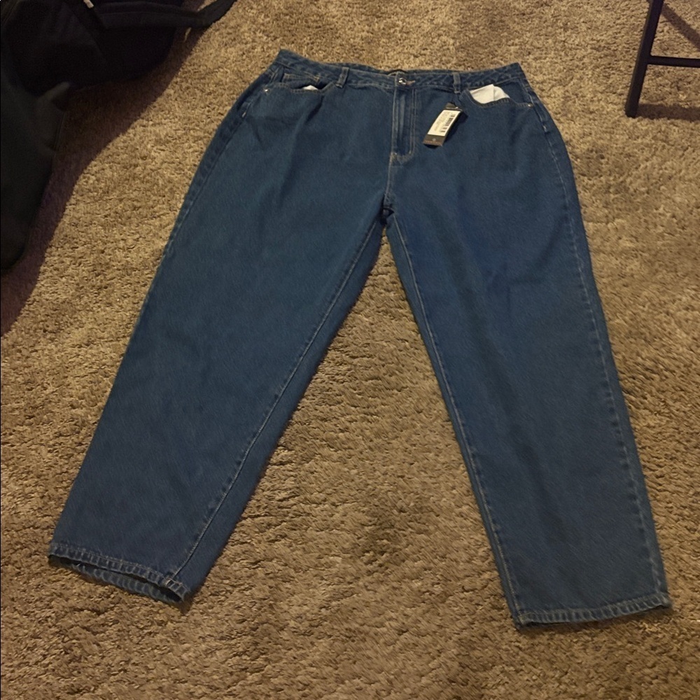PrettyLittleThing Dark Blue Denim Jeans